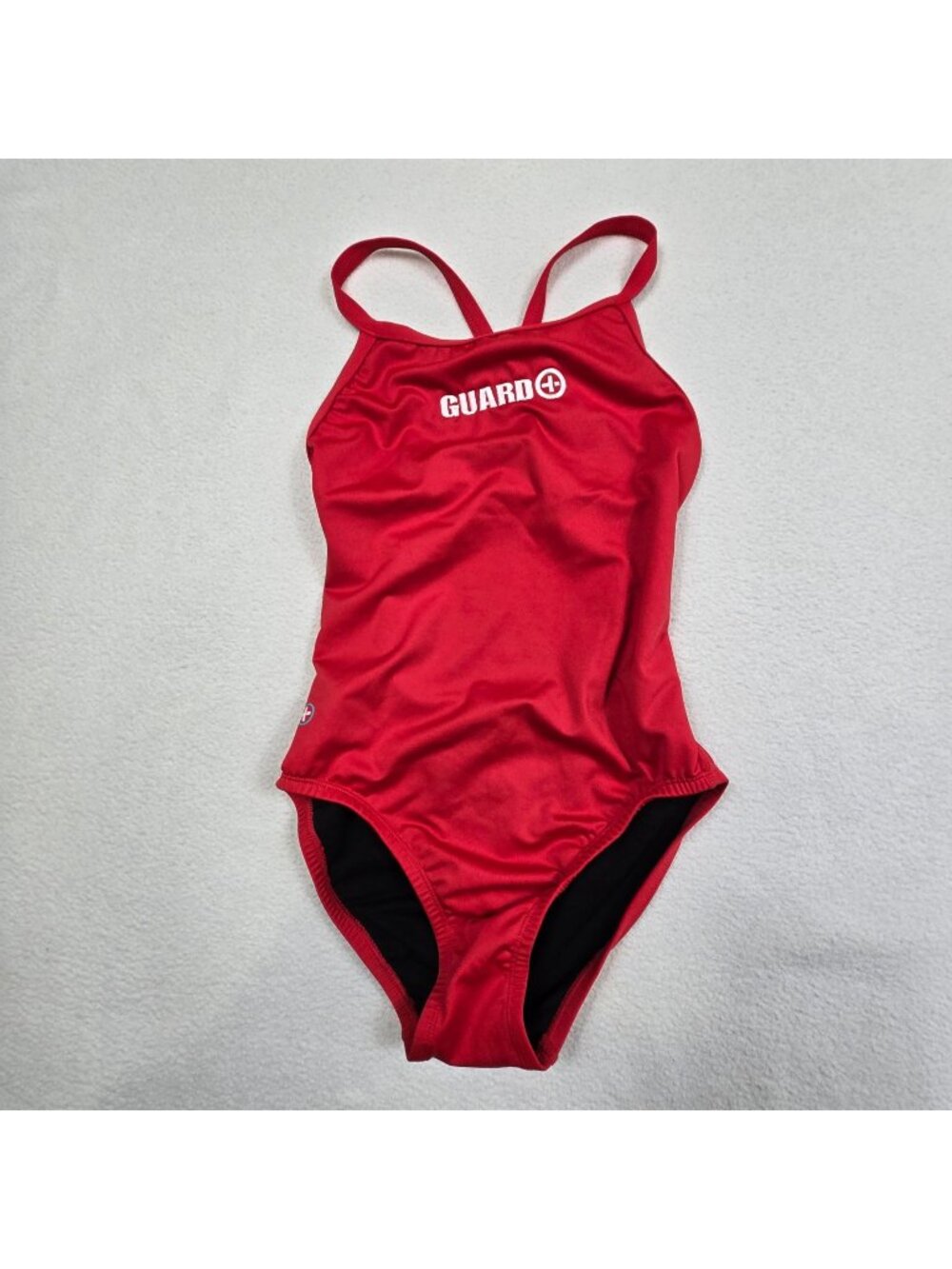 Watermen Sz 32 Womens Swimsuit Red Guard Baywatch UPF 50+
